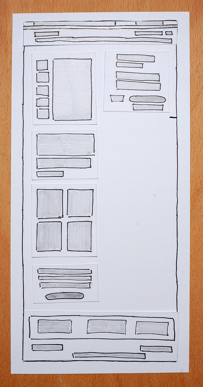 Page wireframe step 2 - Design Patterns