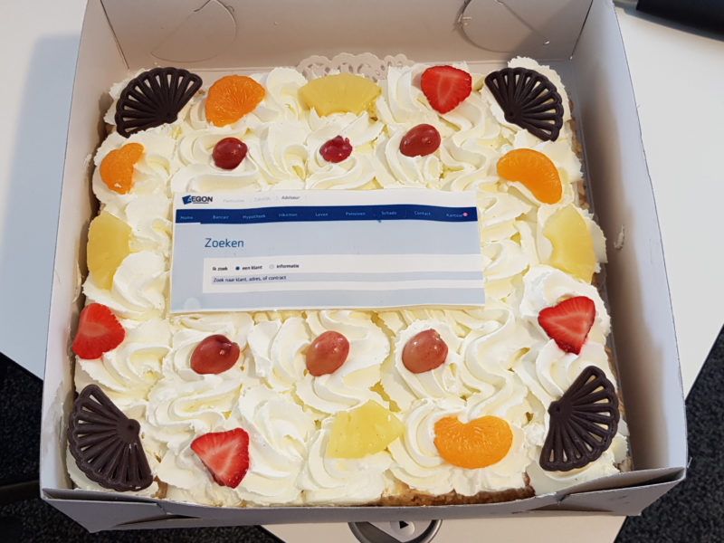 The reward - a nice cake with a personal touch